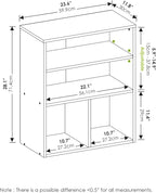 Furinno Pasir 3 Tier Display Bookcase, Black Oak