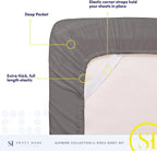 Twin Sheets - Breathable Luxury Sheets with Full Elastic & Secure Corner Straps Built In - 1800 Supreme Collection Extra Soft Deep Pocket Bedding Set, Sheet Set, Twin, Gray