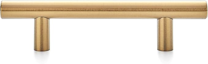 Ravinte 40 Pack 5 Inch Cabinet Pulls Brushed Brass Stainless Steel Kitchen Drawer Pulls Cabinet Handles 5”Length, 3” Hole Center