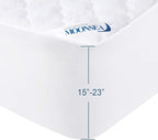 Queen Mattress Pad Thick Quilted Mattress Topper, Air Mattress Cover, Super Soft Breathable and Noiseless Down Alternative Fiber Extra Thick Mattress Pad with Deep Pocket Fits up to 23 Inch Mattress
