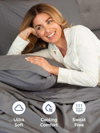 Extra Deep Cal King Sheet Set - 6 Piece Breathable & Cooling Sheets - Hotel Luxury Bed Sheets Set - Easy & Secure Fit - Soft, Wrinkle Free & Comfy Sheets Set - Grey Sheet Set with Extra Deep Pockets