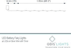 QBIS Warm White Fairy Lights Battery Operated With Timer Mode, 40 Micro LED for Mason Jars, 6.5ft Silver Wire Indoor Use