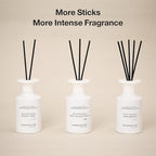 M&SENSE Minimalist Large Reed Diffuser 300ml, Apricot Sage Scented with Natural Essential Oils, Long Lasting with 7 Sticks, Non-Toxic Home Fragrance for Bedroom, Bathroom Decor