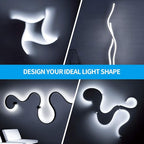 Led Strip Lights 32.8ft White Dimmable Led Light Strip Flexible Rope Lights Kits with 12v Etl Power Supply, Adhesive Clips, Dimmer Switch and Connectors for Indoor Decor
