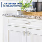 JOY DECOR 10 Pack Cabinet Knobs, Brushed Nickel Cabinet Handles, 2in Kitchen Cabient Knobs, Single Hole Drawer Knobs for Dresser Drawers