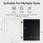 [3-Pack] Kids Artwork Frames Changeable - Kids Art Frame,Front Opening Holds 150,Children Art Projects Kids Art Frames,10x12.5 Picture Frame for Display Kid Art Work,With Storage(White)