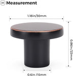 Ravinte 5 Pack Cabinet Knobs Oil Rubbed Bronze Kitchen Cabinet Knobs Round Dresser Drawer Pulls Closet Door Pulls 1-1/5 Inch