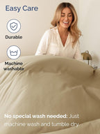 Extra Deep Split King Sheet Set - 7 Piece Breathable & Cooling Sheets - Hotel Luxury Bed Sheets Set - Easy & Secure Fit - Soft, Wrinkle Free & Comfy Sheets Set - Beige Sheet Set w/Extra Deep Pockets
