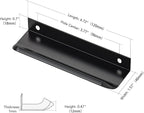 Ravinte Hardware 12 Pack Black Cabinet Handles, 4.75 Inch (120mm) Finger Edge Pulls, 3.75 Inch Hole Center, Finger Pulls for Cabinets