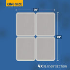 Greaton, Box Spring Bed Base King Size, 4-Inch Wood Mattress Foundation – Amish Made in USA – Quiet Noise Free, 4-Pieces Under Mattress-Support BoxSpring, Fully Assembled, White