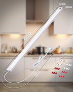 MYPLUS 2Pcs 36 Inch Under Cabinet Lights with Hand Wave, Under Counter Lighting 4000K Natural White,Dimmable,Plug and Play,LED Lights for Kitchen Cabinet, Cupboard, Closet, Desk