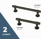 Franklin Brass - Francisco Warm Chestnut Cabinet Handles 4 Inch (4") Hole Center Pulls | Easy Install, Durable Hardware for Kitchen Cabinet Door, Drawers, Dresser Pull, Furniture (10 Pack)