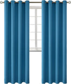 BGment Blackout Curtains - Grommet Thermal Insulated Room Darkening Bedroom and Living Room Curtains, Set of 2 Panels (52 x 108 Inch, Steel Blue)
