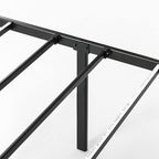 Best Price Mattress Twin XL 14 Inch Black Metal Platform Bed Frame