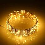 Mikasol Fairy Lights Battery Operated, 4 Packs Mini 3*AAA Battery Powered Copper Wire Led Starry String Lights Firefly Lights for Bedroom, Christmas, Parties, Decoration (5m/16ft Warm White)
