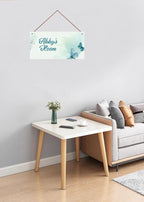 Personalized Sign Butterfly Sign Wall Art Décor For Kids Room Custom Name Door Art Décor For Little Man Cave, Floral Nursery Art Plate For Girls Room Boys Bedroom