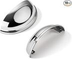 khtumeware 10 Pack 3" Drawer Pulls Polished Chrome Cabinet Cup Pulls Kitchen Hardware Cabinet Handles Drawer Handles Knobs 3 inch Hole Center