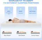 PayLessHere 8 Inch Gel Memory Foam Mattress Medium Firm Mattresses CertiPUR-US Certified Bed-in-a-Box Pressure Relieving California King Size,Fiberglass Free，White