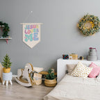 Nursery Decor Jesus Decor Boho Christian Decoration Canvas Hanging Pennant Flag Banner Wall Sign Decor Gift for Nursery Bedroom Playroom Game Room Front Door