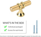 LONTAN 30 Pack Brushed Brass Cabinet Knobs Gold Dresser Knobs
