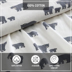 Eddie Bauer - Sheets, Cotton Flannel Bedding Set, Brushed for Extra Softness, Cozy Home Decor (Beacon Hill Ivory, King)