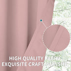 BGment Room Darkening Curtains 120 Inches Long - Grommet Thermal Insulated Drapes Window Treatment Curtains for Bedroom, 2 Panels, 52 x 120 Inch, Baby Pink