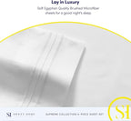 Full Size Sheet Sets - Breathable Luxury Sheets with Full Elastic & Secure Corner Straps Built In - 1800 Supreme Collection Extra Soft Deep Pocket Bedding, Sheet Set, EXTRA DEEP pocket - Full, White