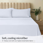 LuxClub 3 PC Sheet Set Bed Sheets Deep Pockets 16" Eco Friendly Wrinkle Free Cooling Machine Washable Hotel Bedding Silky Soft - Baby Blue Twin