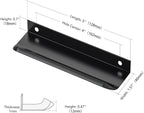 Ravinte Hardware 20 Pack Black Cabinet Handles, 5 Inch (128mm) Finger Edge Pulls, 4 Inch Hole Center, Finger Pulls for Cabinets