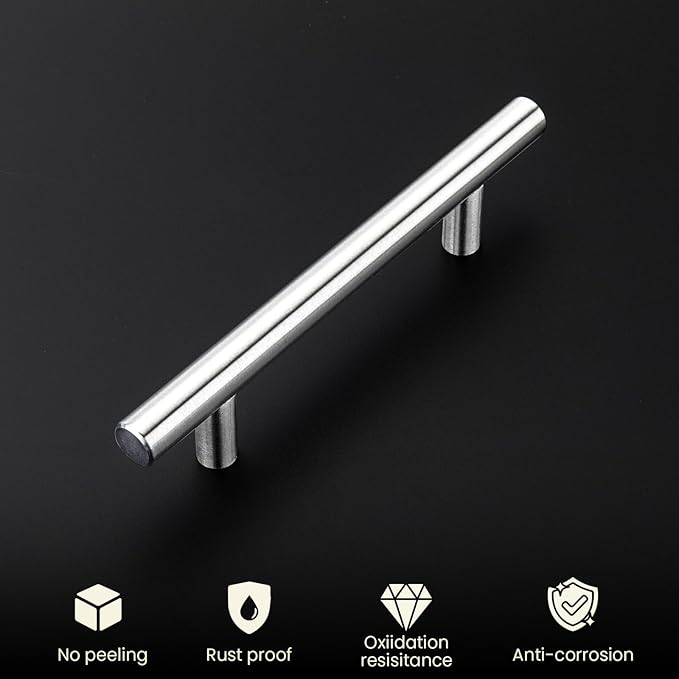 homdiy 10Pack Cabinet Knobs Brushed Nickel Drawer Knobs - 2in Overall Cabinet Door Knobs Single Hole Knobs Modern Cabinet Hardware for Kitchen Cabinets, Dresser Drawers