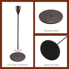 Black Taper Candle Holders: Tall Candlestick Holder Set of 6 Fireplace Mantle Decor Dinning Table Centerpiece Metal Candle Stand Halloween Decorations