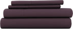 Linen Market Brushed Microfiber Twin XL Sheet Set 3 Piece – Oeko-TEX Certified Ultra Soft & Wrinkle-Free - 16" Deep Pocket Sheets - Easy Care Twin XL Size - Purple