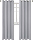 BGment Room Darkening Curtains 108 Inches Long - Grommet Thermal Insulated Drapes Window Treatment Curtains for Bedroom, 2 Panels, 52 x 108 Inch, Light Grey