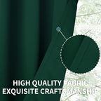 BGment Blackout Curtains for Bedroom - Grommet Thermal Insulated Room Darkening Drapes for Living Room, Set of 2 Panels (38 x 63 Inch, Emerald Green)