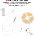 32.8ft COB Led Strip Light with Remote, 6500K Dimmable Bright Daylight White Led COB Strip Light, White Continuous Led Strip Light for Mirror, Stair, Cabinet, Room