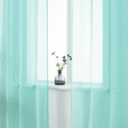 DUALFIE Aqua Curtains 84 Inches Long for Bedroom,2 Panels Sheer Grommet Summer Ocean Coastal Decor Beach Themed Seafoam Green Curtains for Living Room Nursery,52 x 84 Inch Mint Green