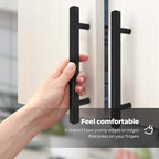 Ravinte Black Cabinet Handles 15 Pack 5 inch Matte Black Square Cabinet Pulls Kitchen Hardware Modern Pulls 7-3/8 inch Overall Length Kitchen Drawer Handles
