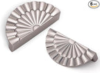 Brushed Nickel Cabinet Pulls 6 Pack 3 Inch Modern Drawer Handles Kitchen Cupboard Half Moon Bathroom Dresser Sunflower Cup Pull SH-BN76-6