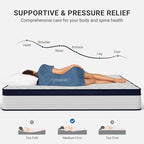 Avenco 10 Inch Twin Size Mattress, Individual Pocket Spring Mattresses for Pressure Relief & Motion Isolation, CertiPUR-US Certified, Small Box