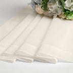 OVZME Cream Sheer Curtains 108 Inches Long 2 Panels - Soft Light Filtering Window Sheer Panels for Living Room/Bedroom, Top Dual Rod Pocket, 1 Pair, Each 42Wx108L Inches