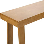 Plank+Beam Solid Wood Console Table, 66 Inch, Sofa Table, Narrow Entryway Table for Hallway, Behind The Couch, Living Room, Foyer, Easy Assembly, Pecan