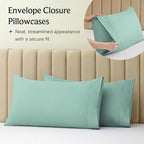 LuxClub 4 PC California King Sheet Set, Breathable Luxury Bed Sheets, Deep Pockets Wrinkle Free Cooling Sheets Machine Washable Hotel Bedding Silky Soft - Light Teal Cal King