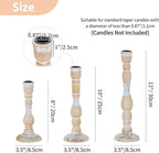 NUPTIO Candlestick Holders Wood for Home: Set of 3 Tall Farmhouse Taper Candle Holders Mantel Decor