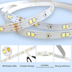 DAYBETTER 8 PCS Under Cabinet Lighting Kit, Bright Under Cabinet Lights, Flexible Led Strip Lights with Remote, for Kitchen Cabinets Shelf Desk Counter, 2700K-6500K Warm to Daylight White, 13.2ft