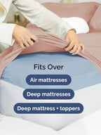 Extra Deep Twin XL Sheet Set - 4 Piece Breathable & Cooling Sheets - Hotel Luxury Bed Sheets Set - Easy & Secure Fit - Soft, Wrinkle Free & Comfy Sheets Set - Mauve Sheet Set with Extra Deep Pockets