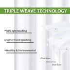 NICETOWN Draperies Curtains Panels, Blocking Out 50% Sunlight Window Treatment Curtains, Grommet Small Window Drapes for Bedroom (2 Panels, 34 by 63, Pure White)