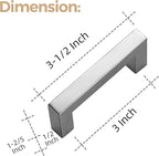 Ravinte 32 Pack 3 Inch Square Cabinet Handles Satin Nickel Pulls Brushed Nickel Drawer Pulls Kitchen Cupboard Hardware for Cabinets Cupboard Drawer Handles