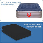 Bedecor Air Bed Sheets for Mattress Cover Removable Bed and Elastic Band Super Soft and Breathable & Deep up to 21" Black Twin XL