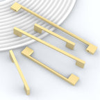 Brushed Gold Cabinet Pulls - 10 Pack, 10 Inch Handles, Brass Dresser Pulls, Kitchen Handles