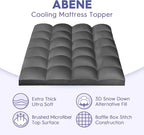 ABENE Mattress Topper for Back Pain Relief, Extra Thick Mattress Pad Pillowtop, Soft Mattress Protector Cover with 8"-21" Deep Pocket, Overfilled Down Alternative Filling (Gray, Short Queen)